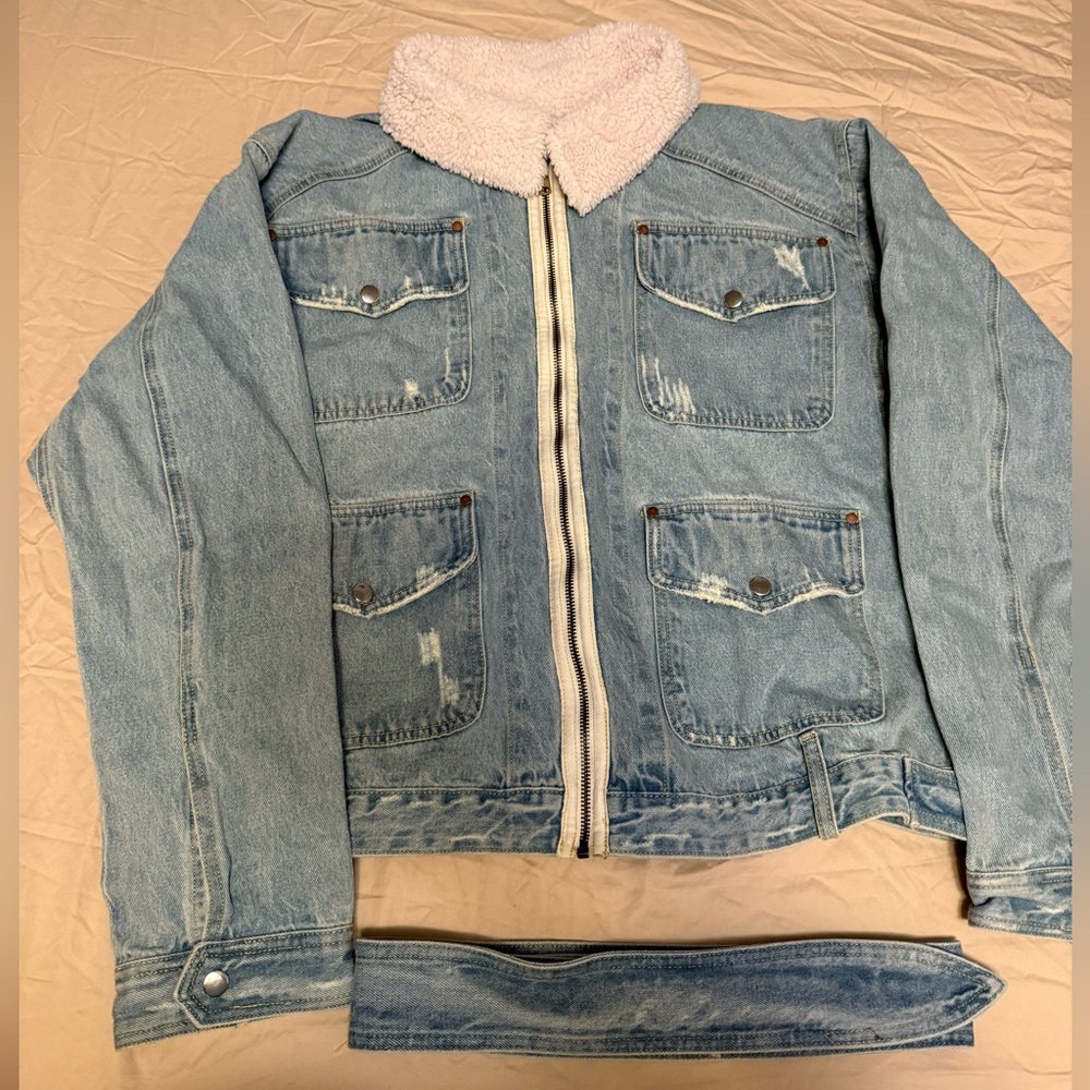 Malibu Bum Sherpa-Lined Denim Jacket